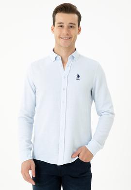 Erkek Açık Mavi Uzun Kollu Gömlek - 50263524004