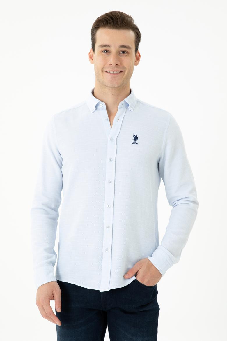 Erkek Açık Mavi Uzun Kollu Gömlek