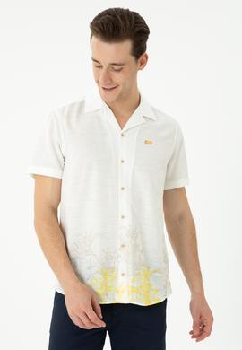 Erkek Apaş Yaka Taş Kısa Kollu Gömlek - 50264093028