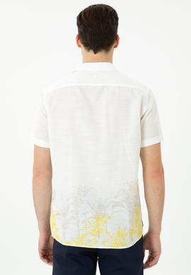 Erkek Apaş Yaka Taş Kısa Kollu Gömlek - 50264093028