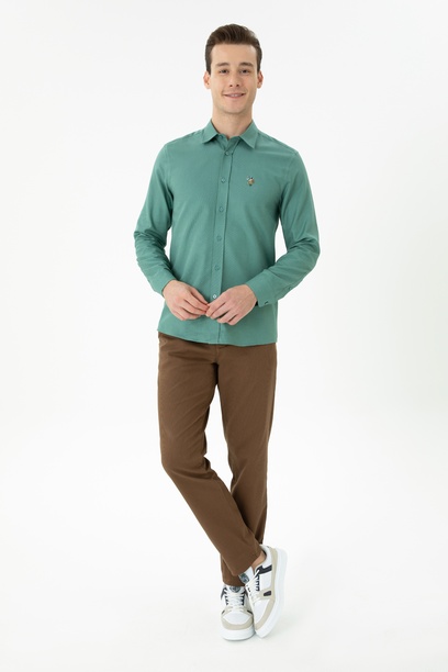 Erkek Slim Fit Coconut Kanvas Pantolon