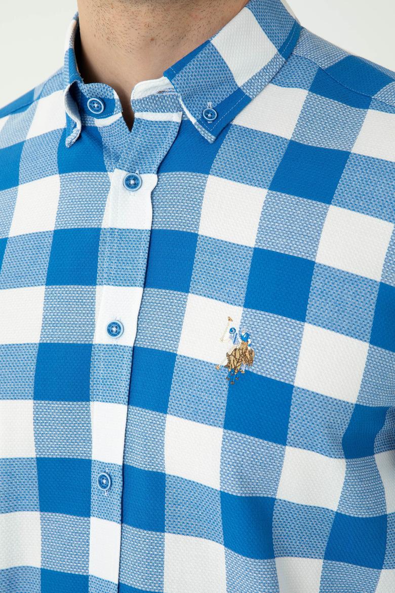 Erkek Saks Uzun Kollu Gömlek - 50264270001