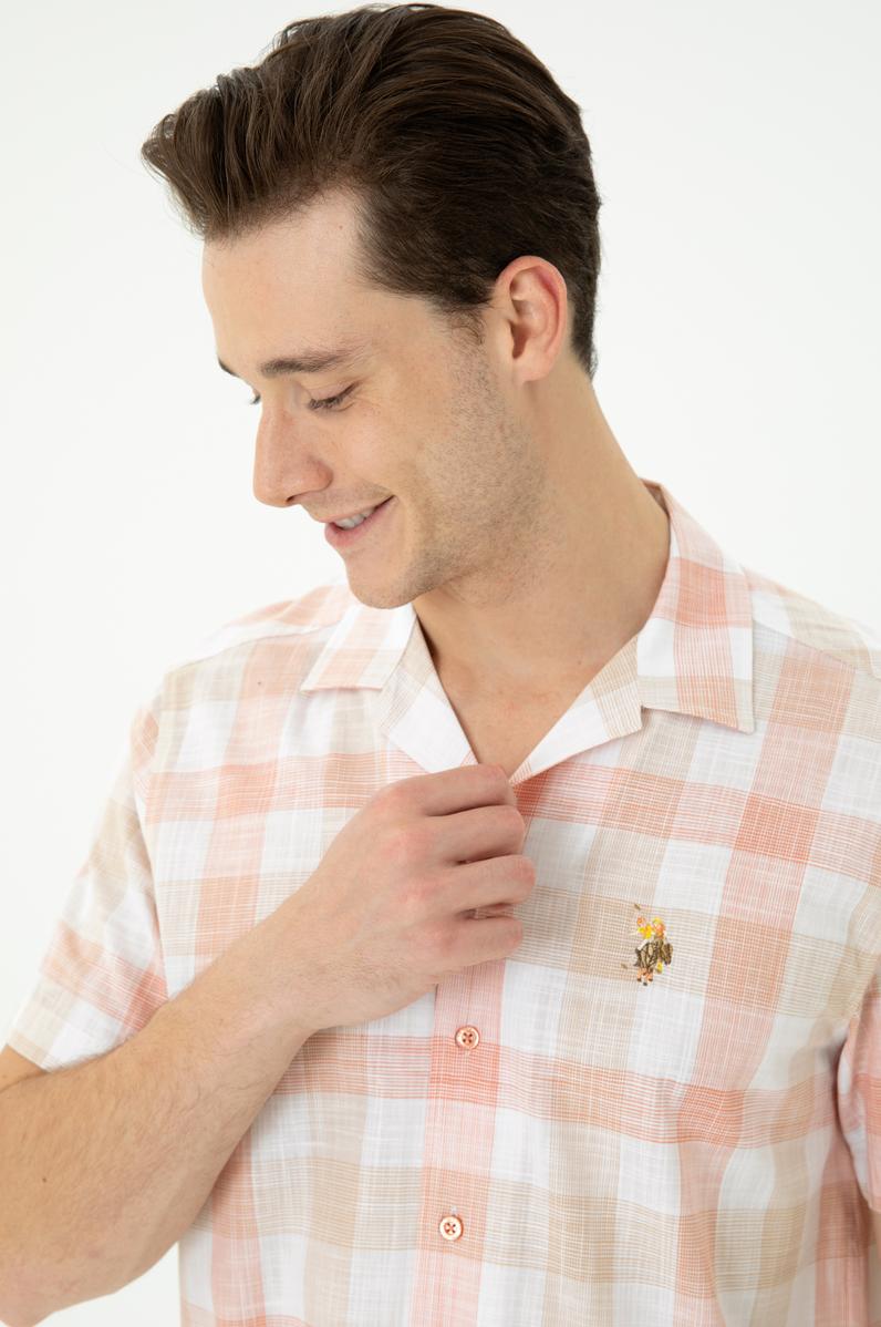 Erkek Kiremit Kısa Kollu Gömlek