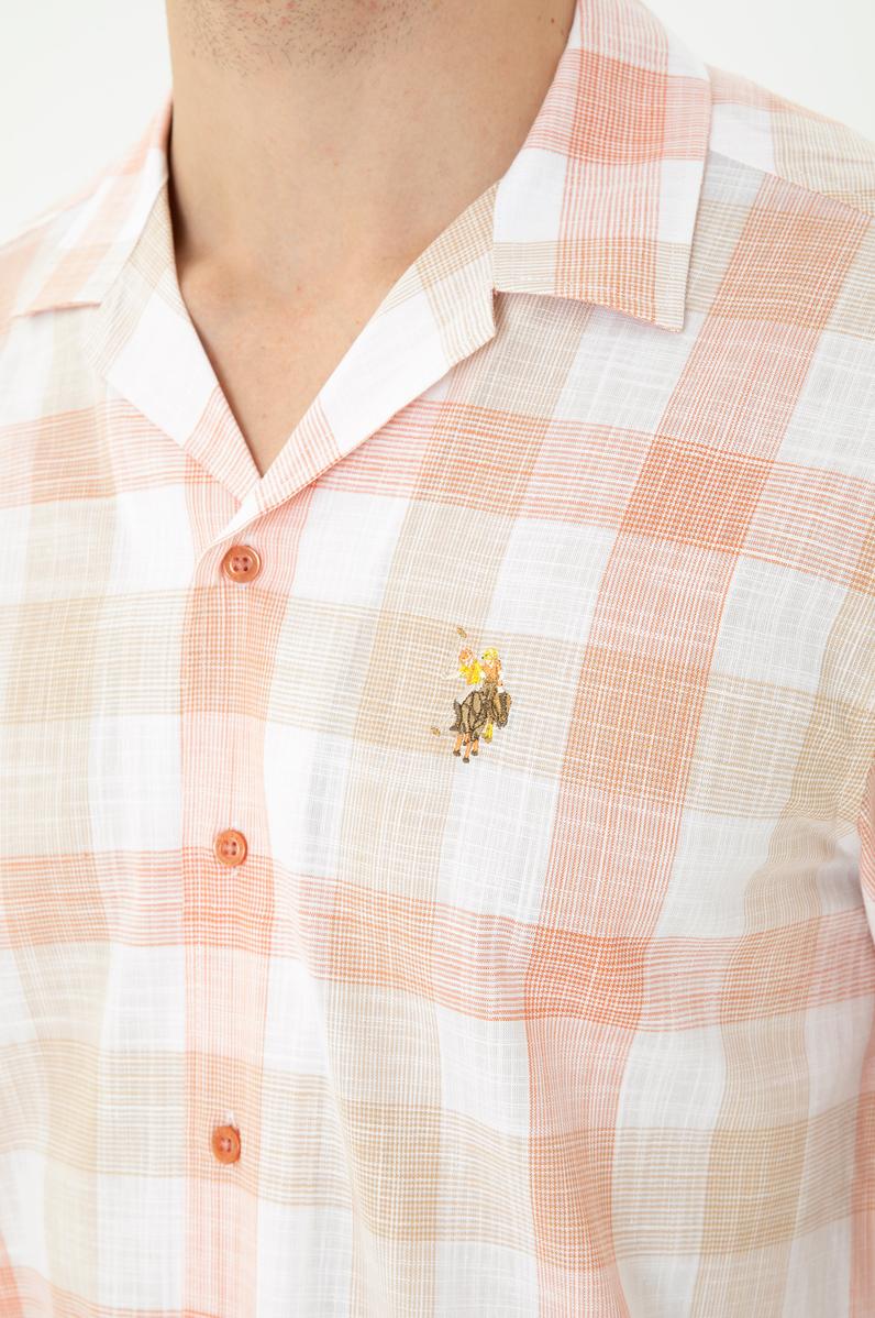 Erkek Kiremit Kısa Kollu Gömlek