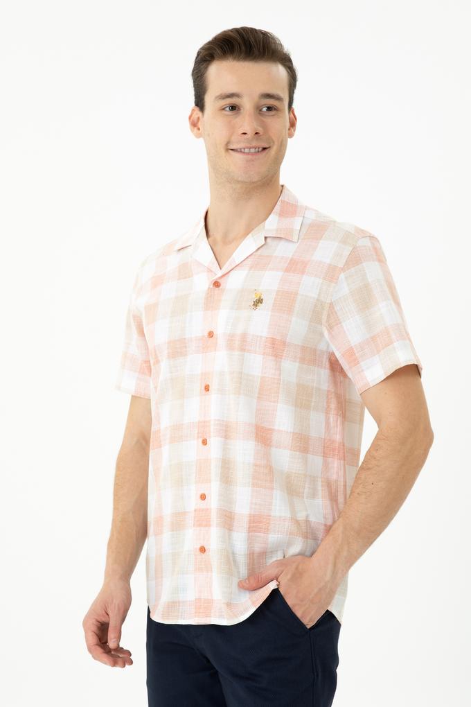 Erkek Kiremit Kısa Kollu Gömlek