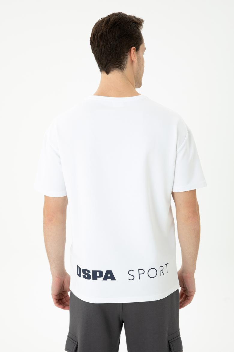 Erkek Beyaz Comfort Bisiklet Yaka Tişört - 50263578025