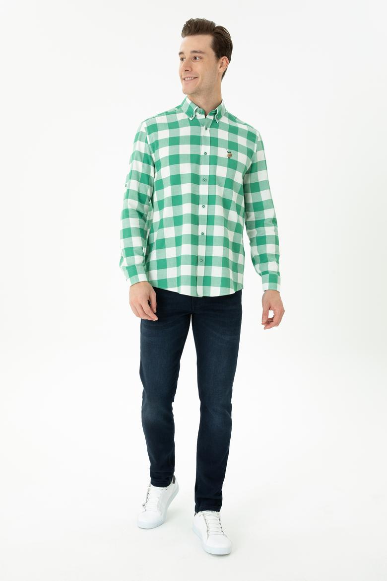 Erkek Yeşil Uzun Kollu Gömlek - 50264270010