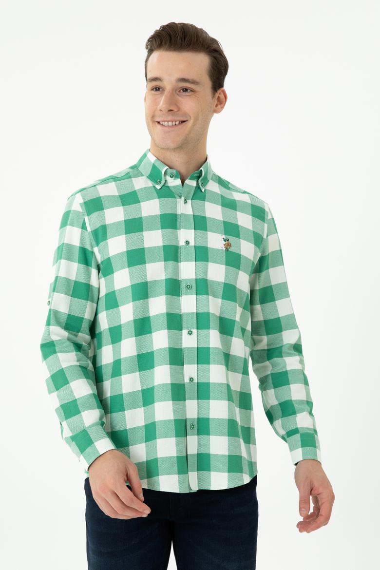 Erkek Yeşil Uzun Kollu Gömlek - 50264270010