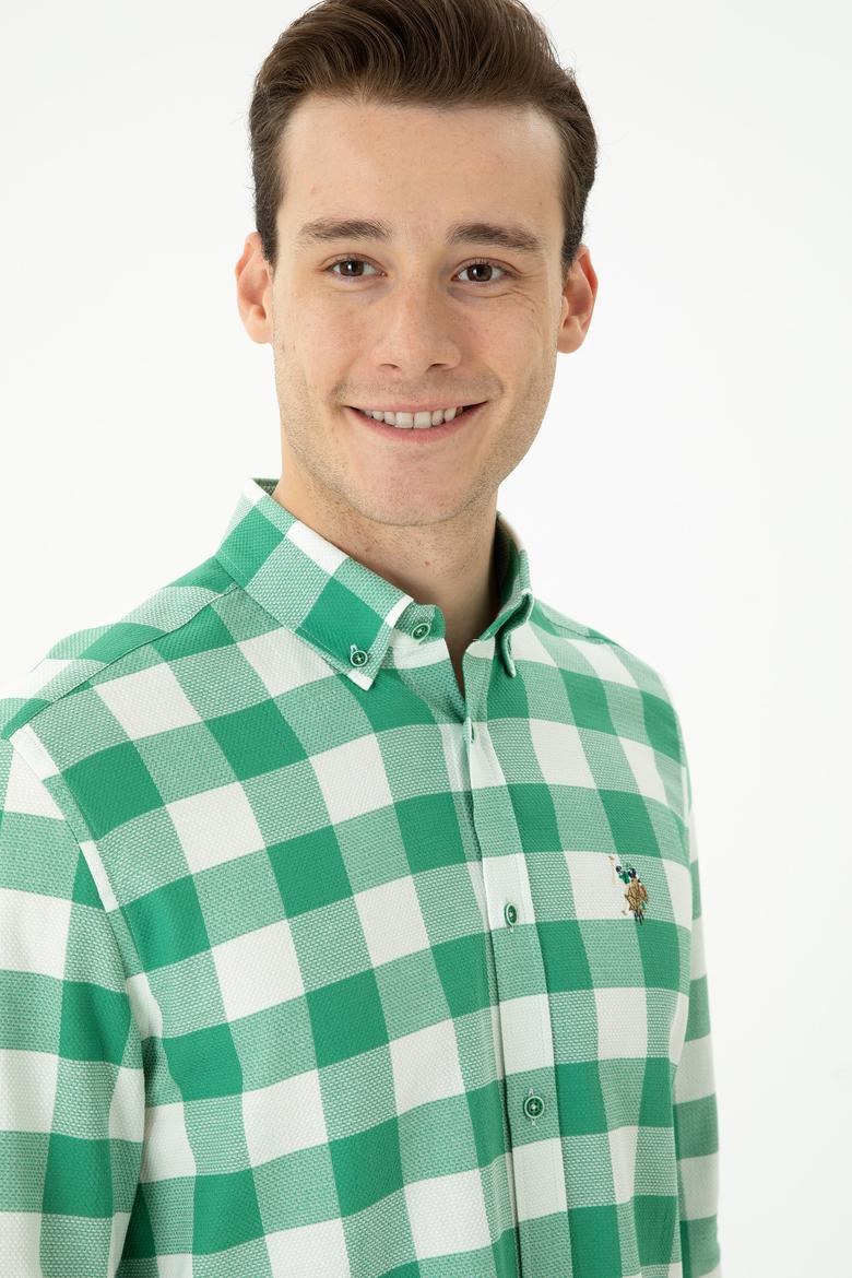Erkek Yeşil Uzun Kollu Gömlek - 50264270010