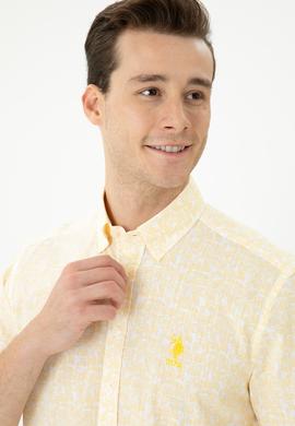 Erkek Sarı Kısa Kollu Gömlek - 50264417017