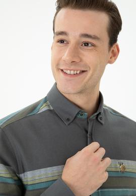 Erkek Antrasit Uzun Kollu Gömlek - 50272374027