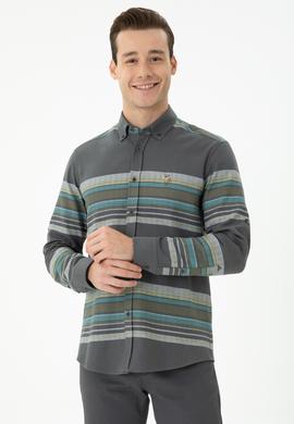 Erkek Antrasit Uzun Kollu Gömlek - 50272374027