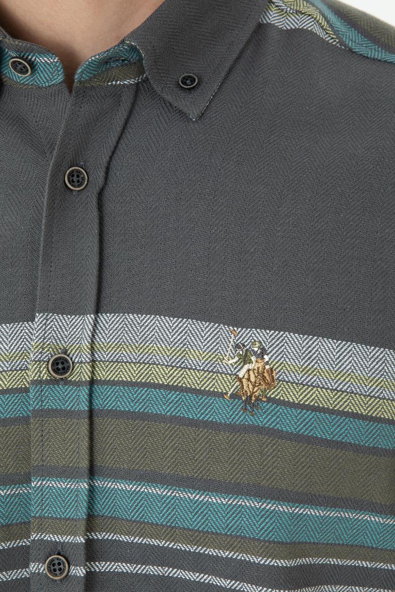 Erkek Antrasit Uzun Kollu Gömlek - 50272374027