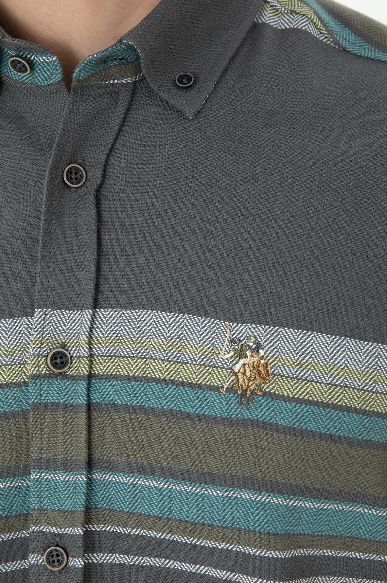 Erkek Antrasit Uzun Kollu Gömlek