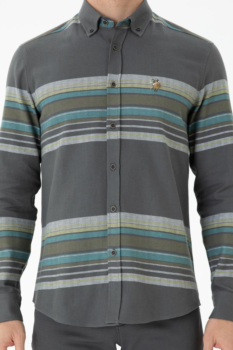 Erkek Antrasit Uzun Kollu Gömlek - 50272374027