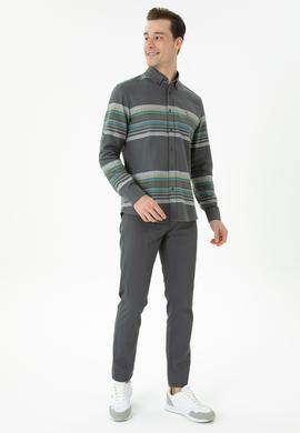 Erkek Antrasit Uzun Kollu Gömlek - 50272374027