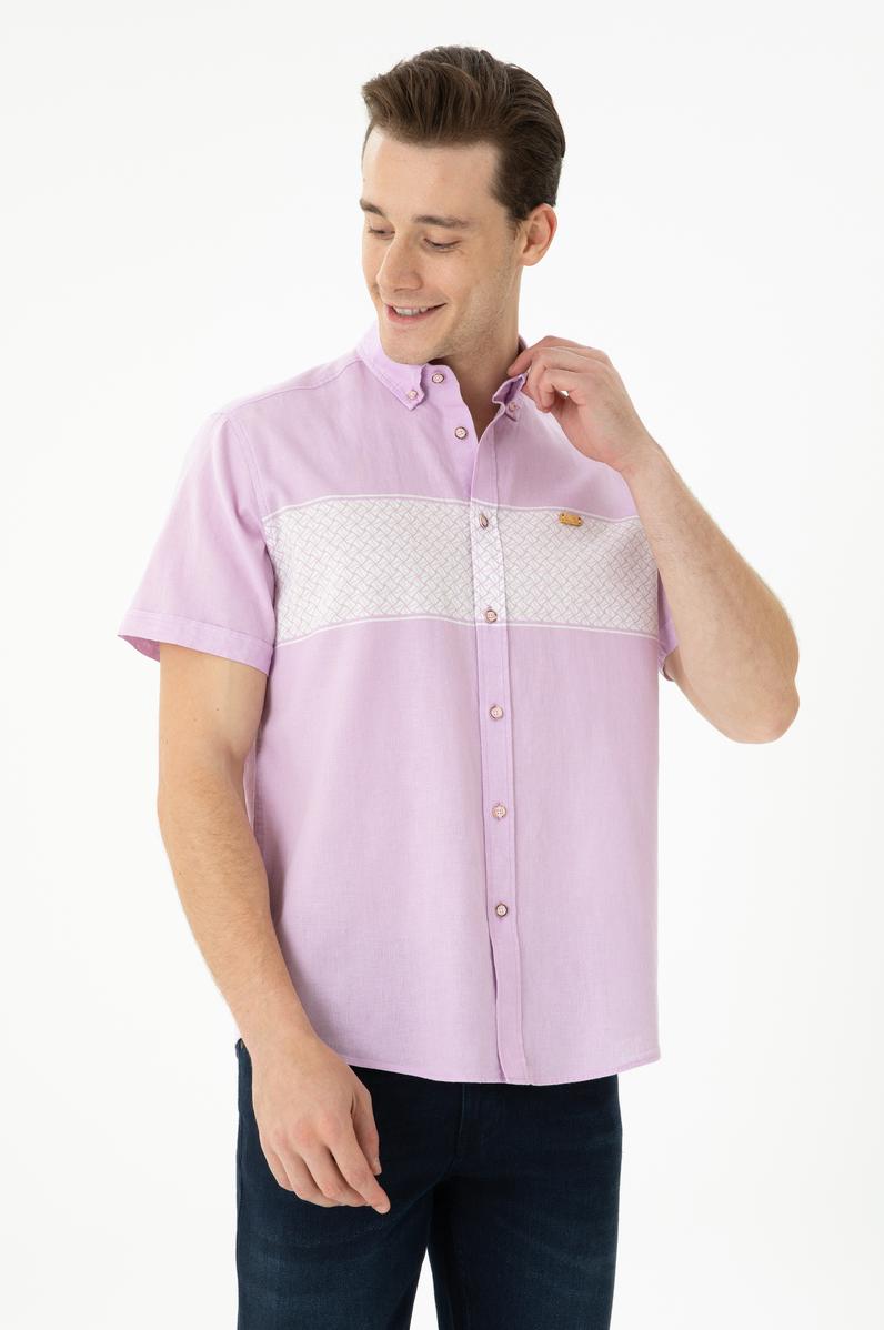 Erkek Manolya Kısa Kollu Gömlek