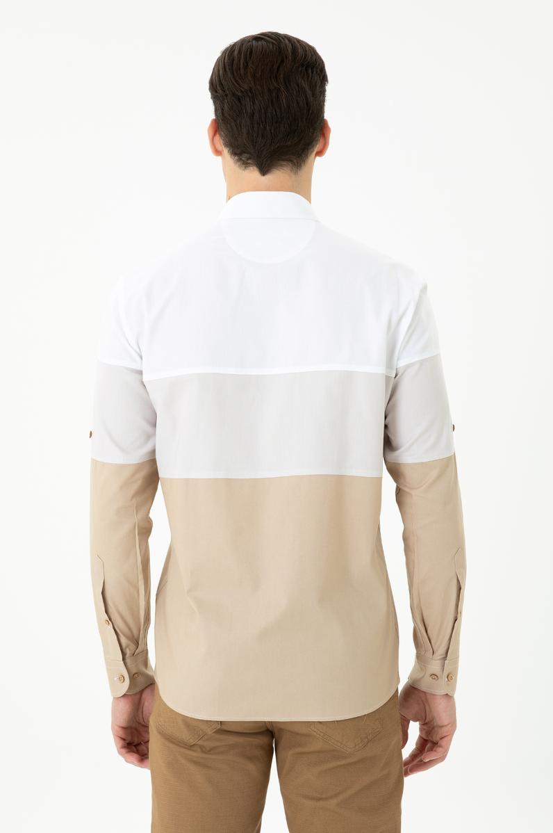 Erkek Camel Uzun Kollu Gömlek