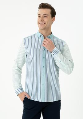 Erkek Mint Uzun Kollu Gömlek - 50272406015