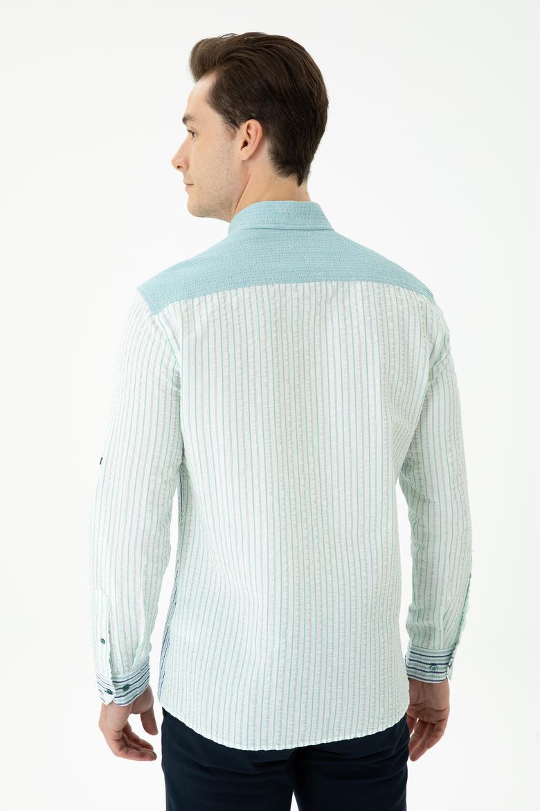 Erkek Mint Uzun Kollu Gömlek - 50272406015