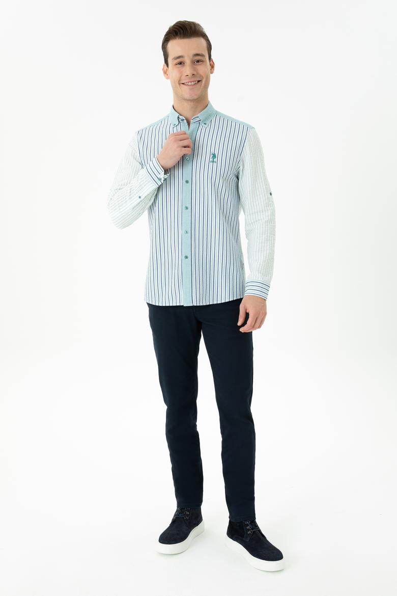 Erkek Mint Uzun Kollu Gömlek - 50272406015