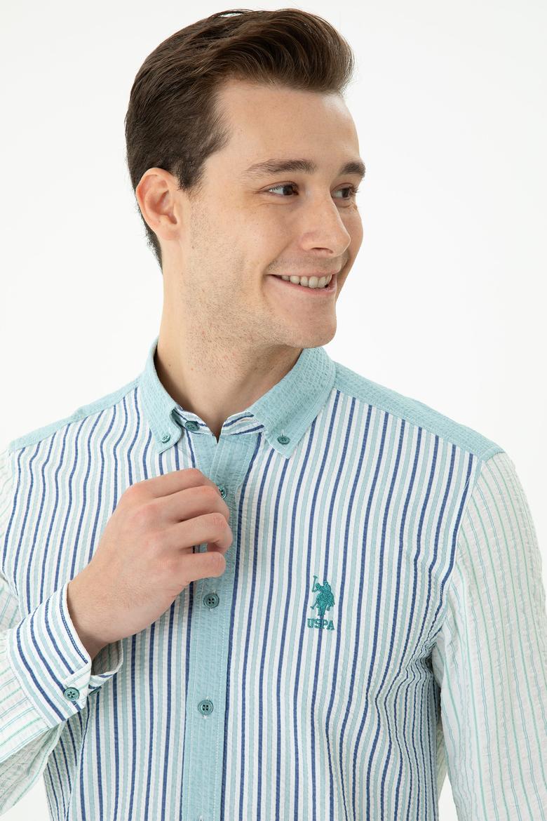 Erkek Mint Uzun Kollu Gömlek - 50272406015