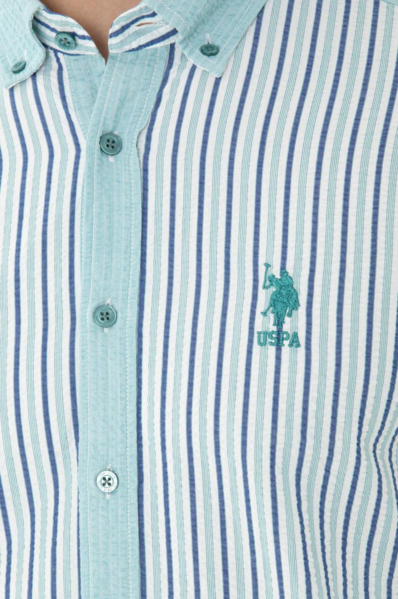 Erkek Mint Uzun Kollu Gömlek