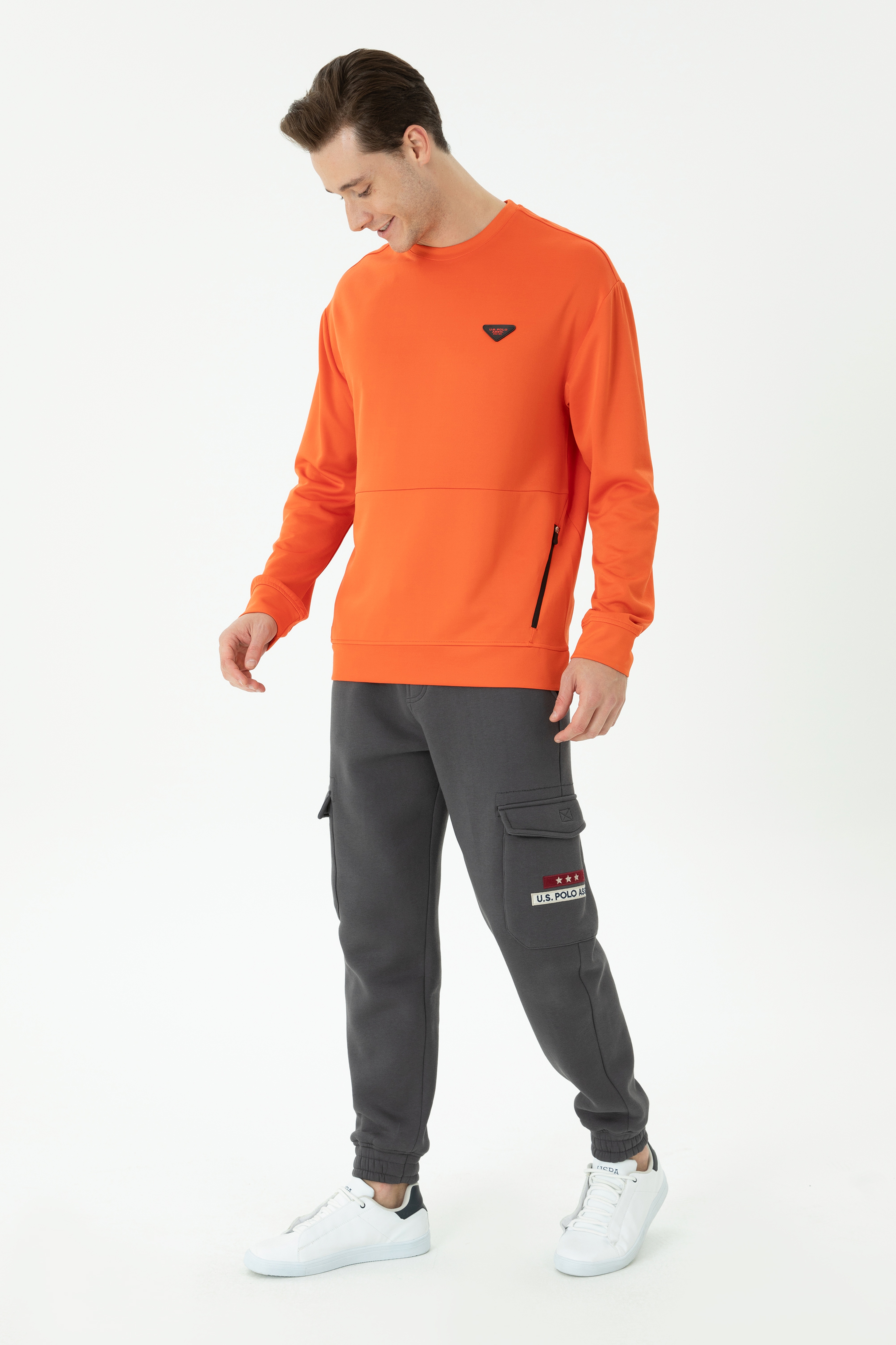 Erkek Turuncu Sweatshirt - Image 4