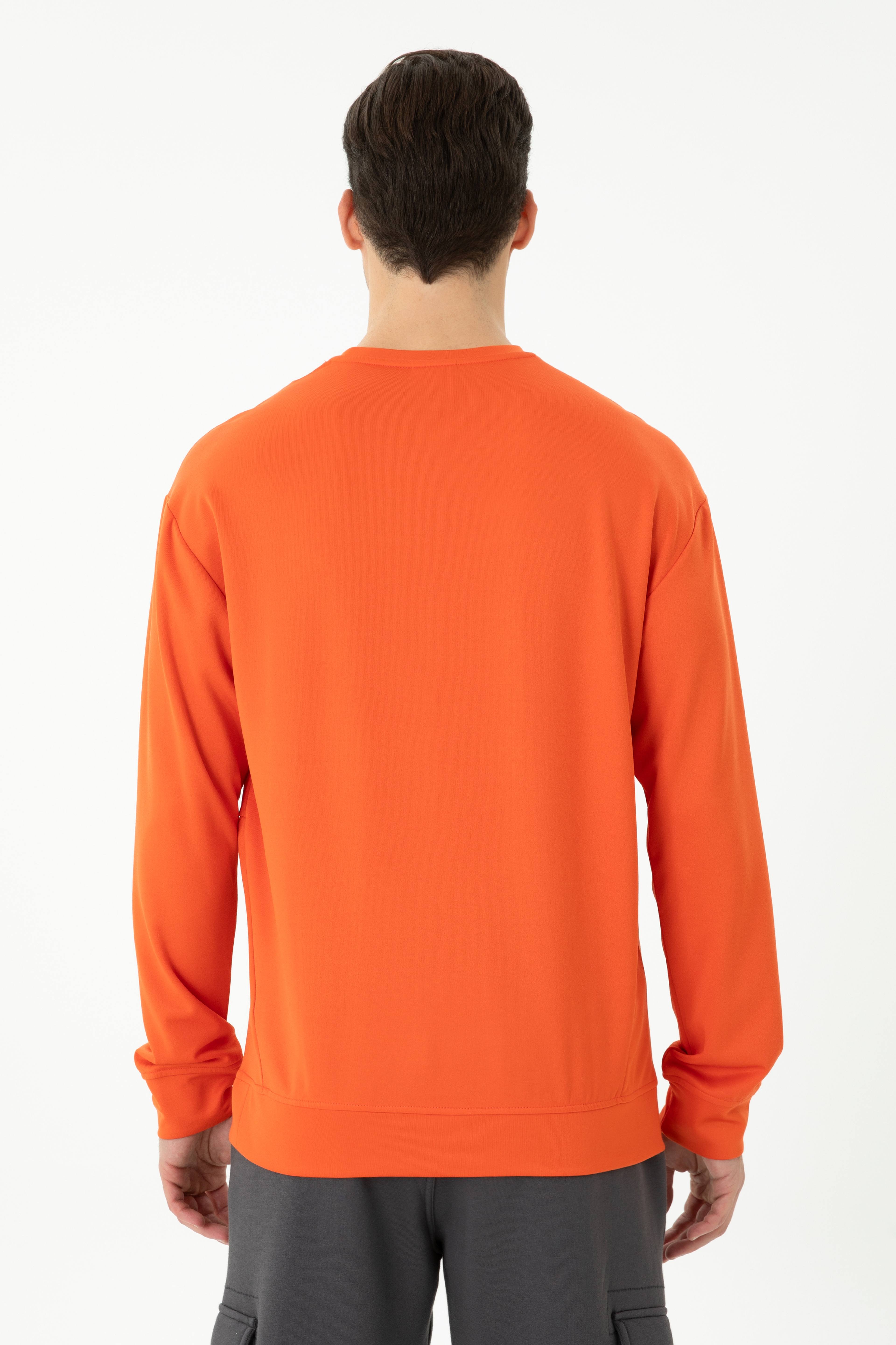 Erkek Turuncu Sweatshirt - Image 5