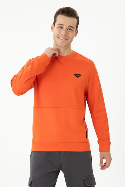 Erkek Turuncu Sweatshirt