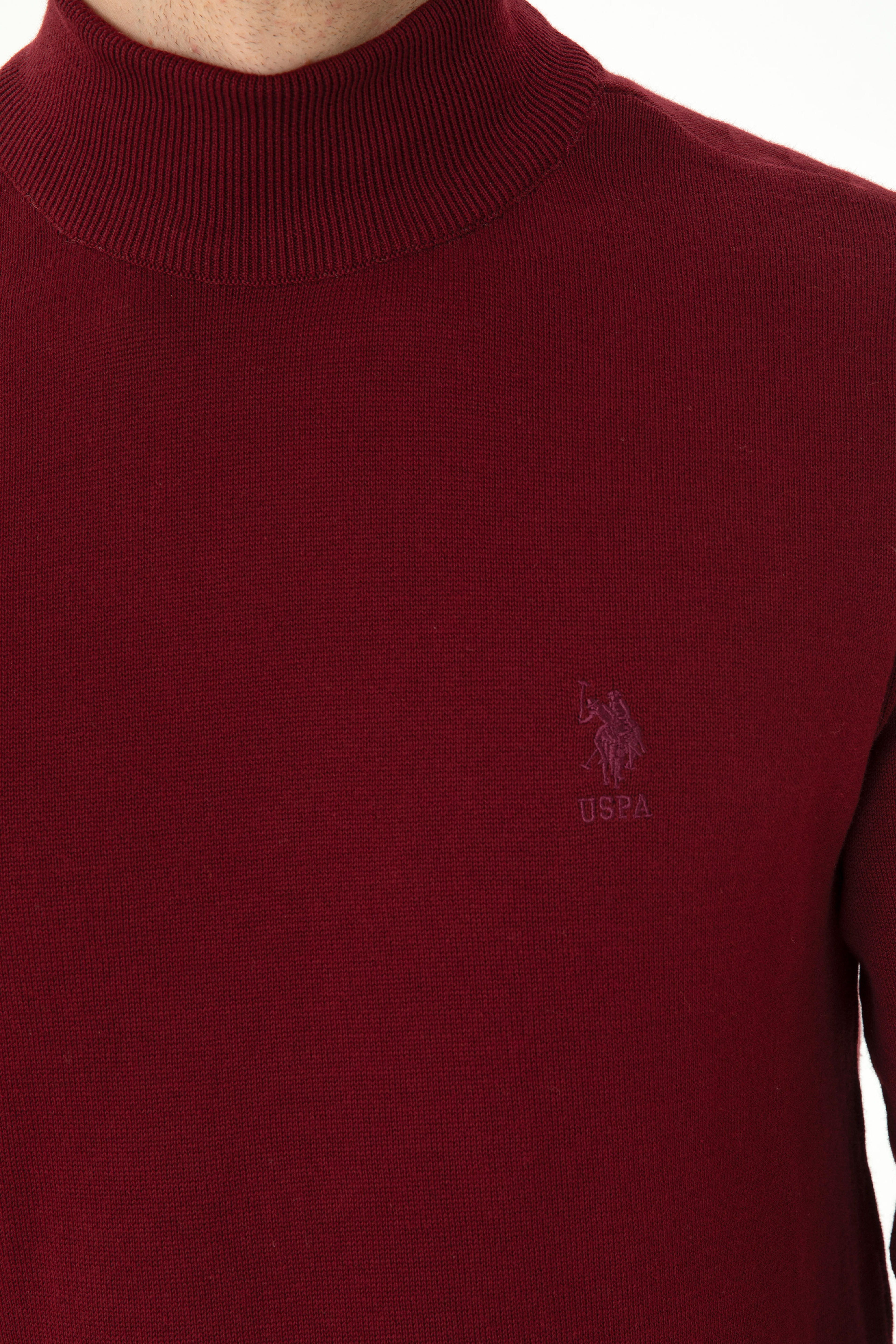Erkek Bordo Boğazlı Kazak - Image 7