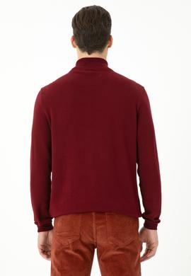 Erkek Bordo Basic Kazak - 50269007015