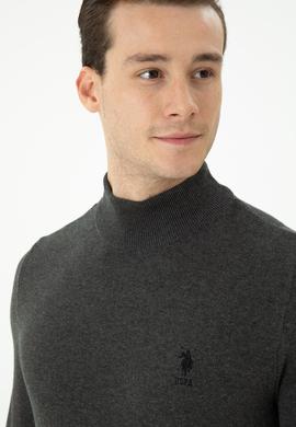 Erkek Antrasit Melanj Basic Kazak - 50269007028