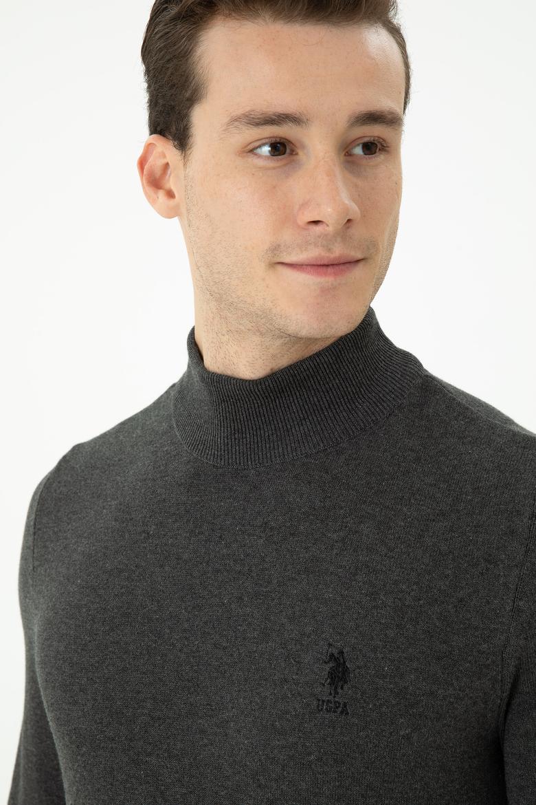 Erkek Antrasit Melanj Basic Kazak - 50269007028