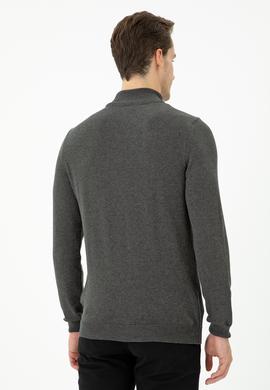 Erkek Antrasit Melanj Basic Kazak - 50269007028