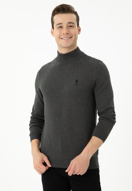 Erkek Antrasit Melanj Basic Kazak - 50269007028