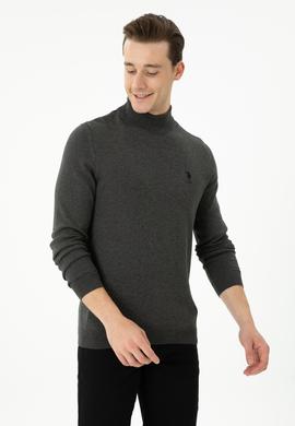 Erkek Antrasit Melanj Basic Kazak - 50269007028