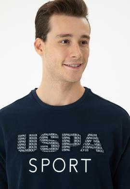 Erkek Lacivert Comfort Bisiklet Yaka Tişört - 50270729001