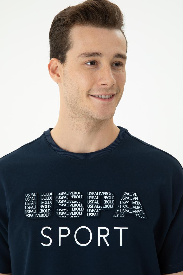 Erkek Lacivert Comfort Bisiklet Yaka Tişört - 50270729001