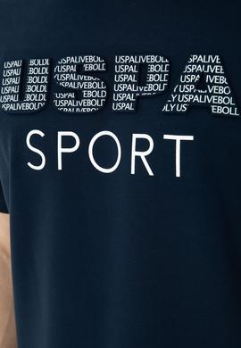 Erkek Lacivert Comfort Bisiklet Yaka Tişört - 50270729001