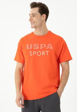 Erkek Oranj Comfort Bisiklet Yaka Tişört - 50270729034