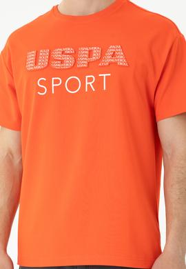 Erkek Oranj Comfort Bisiklet Yaka Tişört - 50270729034