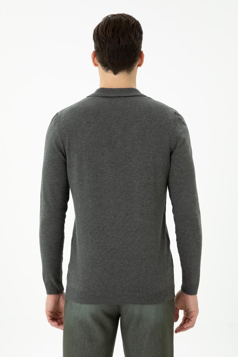 Erkek Antrasit Melanj Kazak - 50271041052