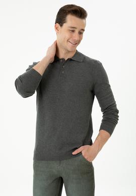 Erkek Antrasit Melanj Kazak - 50271041052