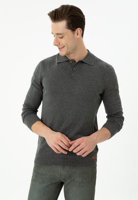 Erkek Antrasit Melanj Kazak - 50271041052