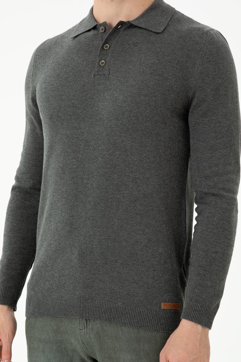 Erkek Antrasit Melanj Kazak - 50271041052