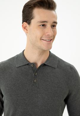 Erkek Antrasit Melanj Kazak - 50271041052