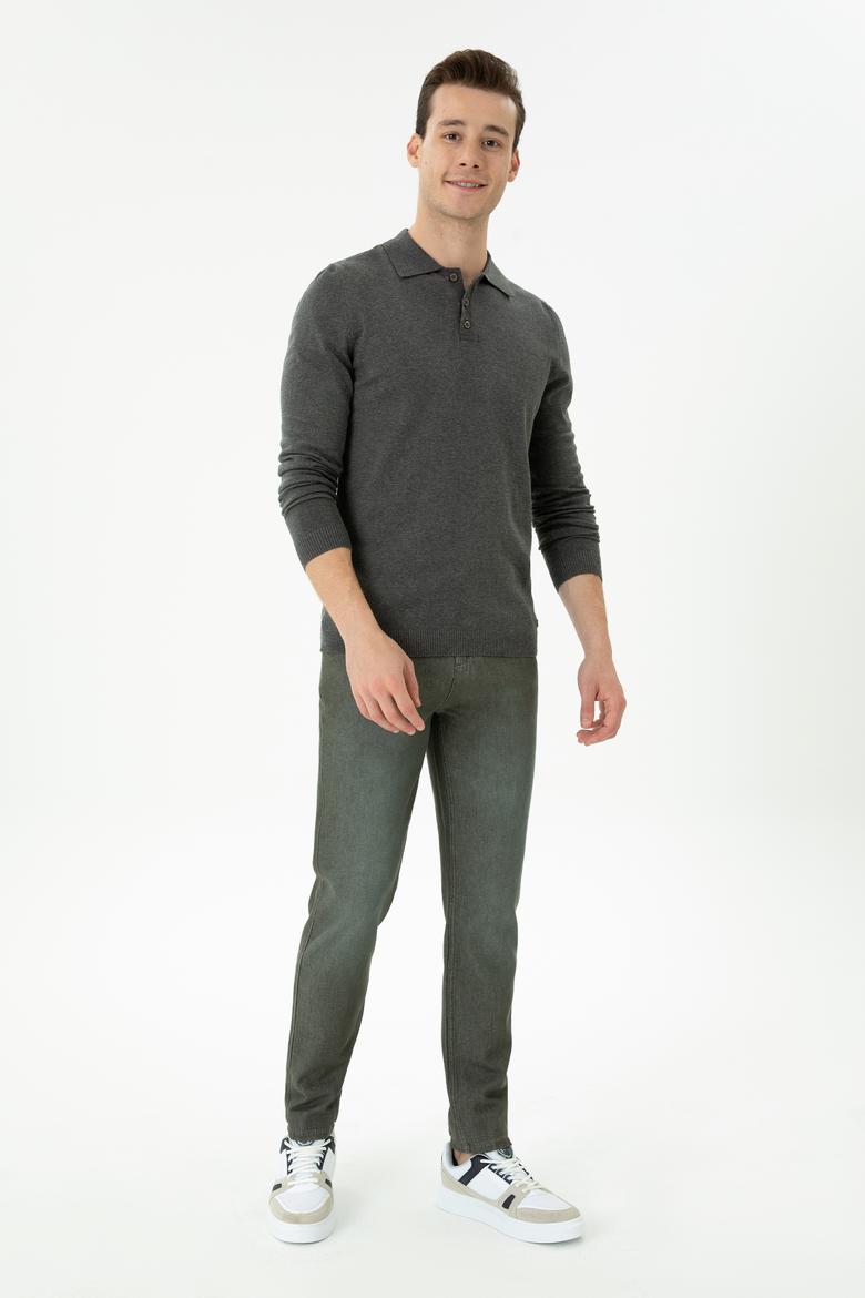 Erkek Antrasit Melanj Kazak - 50271041052