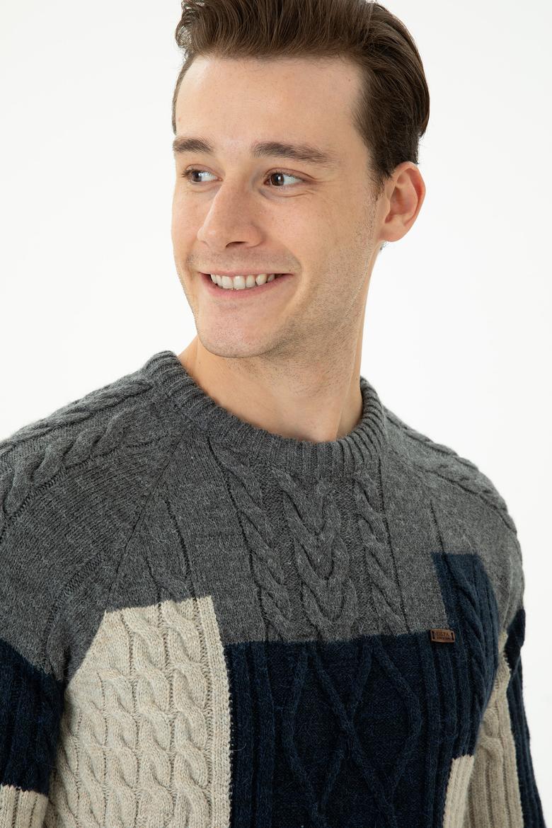 Erkek Gri Melanj Kazak - 50271003026