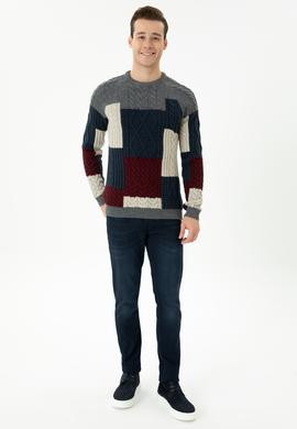 Erkek Gri Melanj Kazak - 50271003026